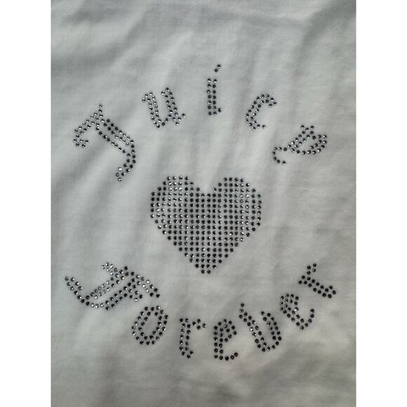 Juicy Couture Womens Zip Up Size L Forever 21 Velour Track Y2K Rhinestone Bling - Picture 5 of 15